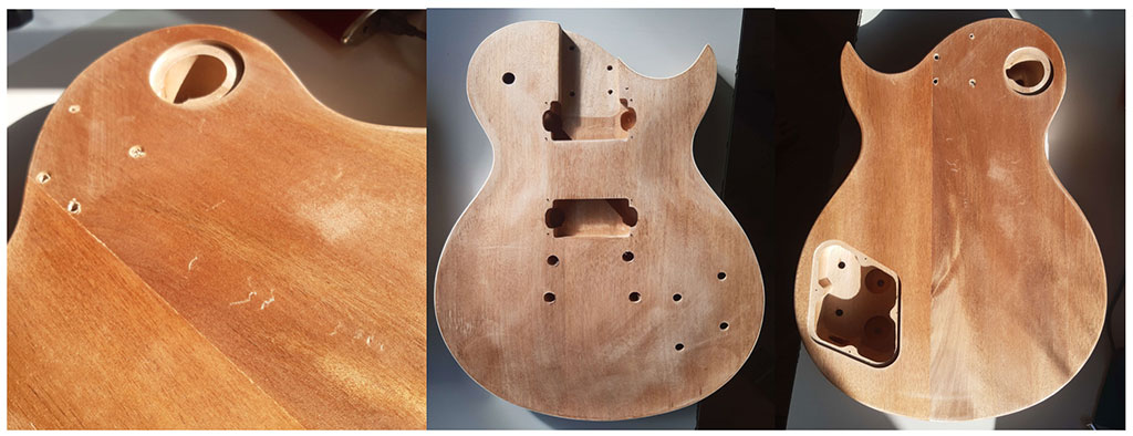 finitions corps guitare les paul montage en kit | MyGuitare