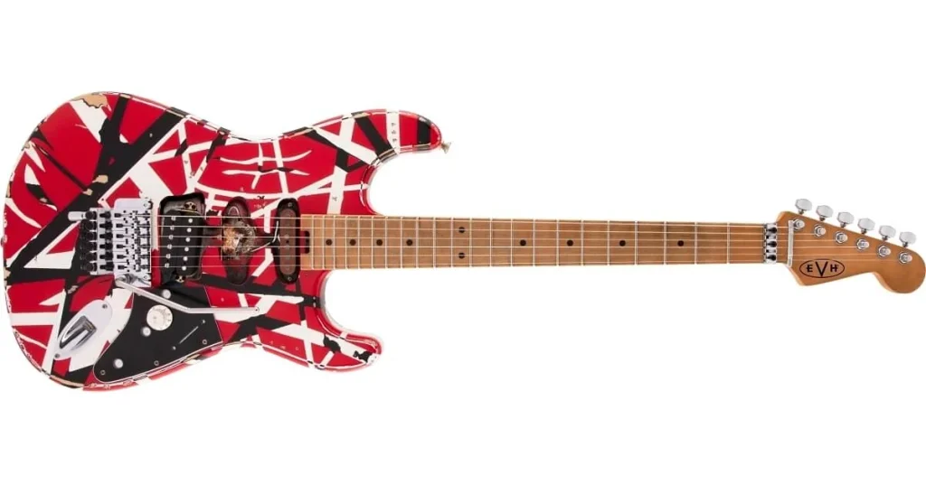 guitare électrique pour les fans de Van Halen : Frankenstrat EVH Striped Series de Fender