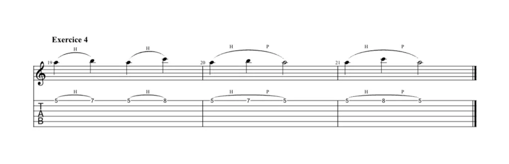 exercice pour la souplesse et la fluidité des doigts à la guitare